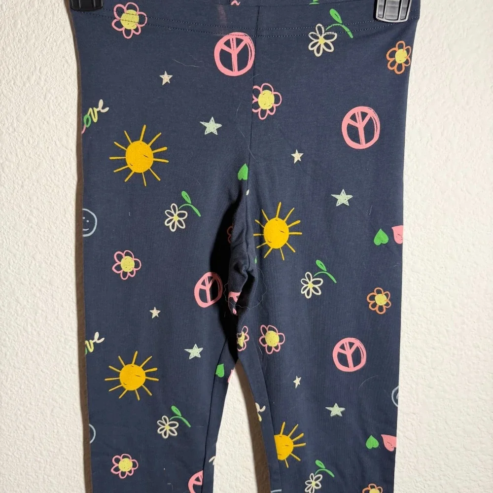Old‎ Navy Leggings Girls XL (14-16) Multicolor Printed Logo Cotton Running Yoga
